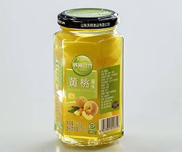 玻璃瓶裝黃桃 玻璃瓶裝黃桃